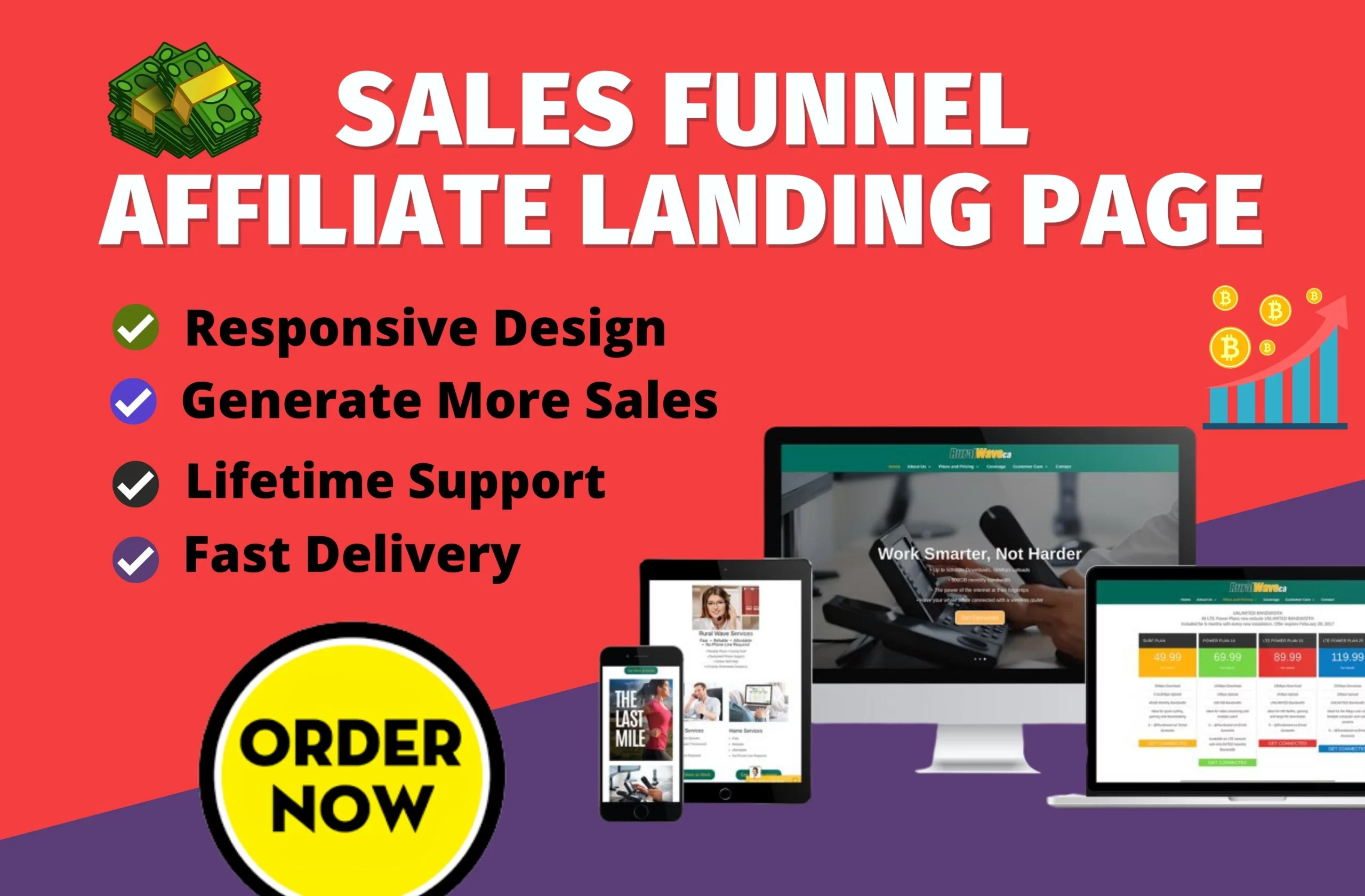 I will create high converting warrior plus, jvzoo landing page or funnel